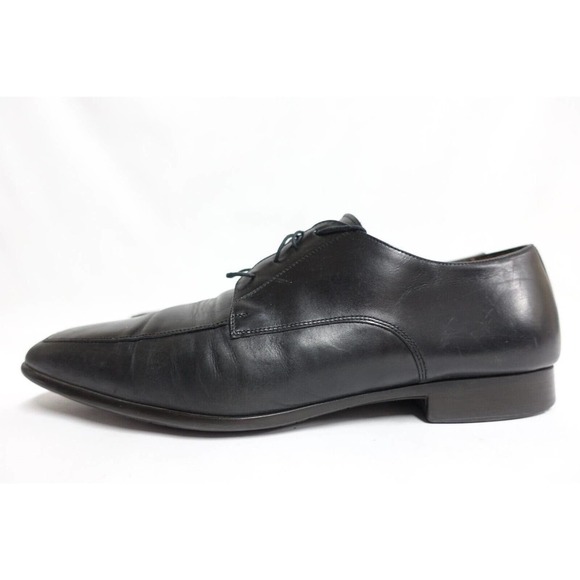 SANTONI Men Dress Shoes Apron-Toe Derby Black Sz 12 EE Wide Leather Lace-Up main image 10
